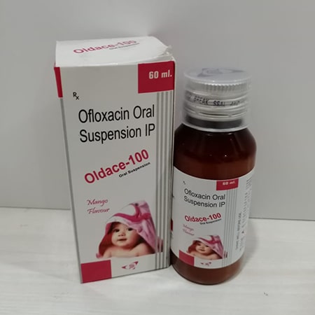 Product Name: Oldace 100, Compositions of Oldace 100 are Ofloxacin Oral Suspension IP - Soinsvie Pharmacia Pvt. Ltd