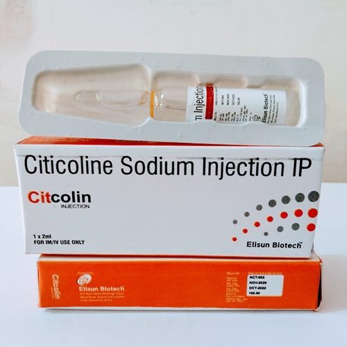 Product Name: CITCOLIN, Compositions of CITCOLIN are Citicoline Sodium Injection IP - Elisun Biotech