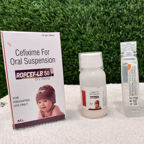 Product Name: Ropcef LB 50, Compositions of Ropcef LB 50 are Cefixime for Oral Suspension  - Medizec Laboratories
