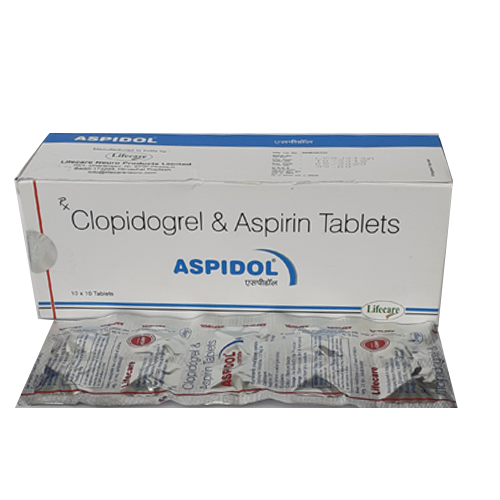 Product Name: Aspiodol, Compositions of Aspiodol are Clopidogrel & Aspirin Tablets - Lifecare Neuro Products Ltd.