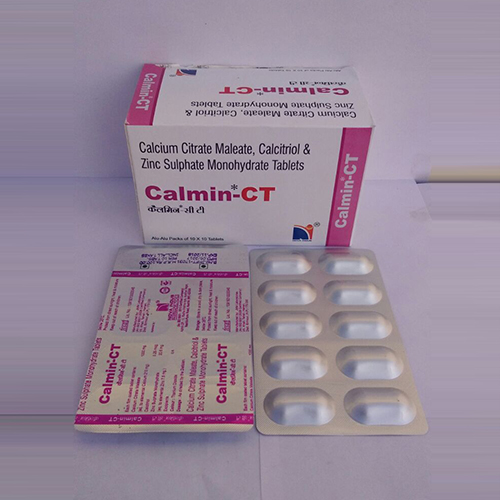 Product Name: Calmin CT, Compositions of Calmin CT are Calcium Citrate,Malate,Calcitrol  & Zinc Sulphate Monohudrate Tablets - Nova Indus Pharmaceuticals