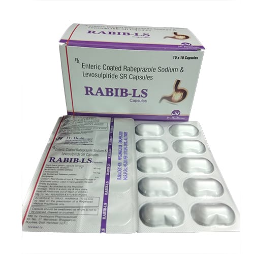 Product Name: Rabib LS, Compositions of Rabib LS are Enteric Coated Rabeprazole Sodium & Levosulpiride Sustained-Release Capsules - JV Healthcare
