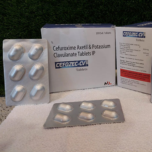 Product Name: Cefozec CV, Compositions of Cefozec CV are Cefuroxime Axetil & Clavulanate Tablets IP - Medizec Laboratories