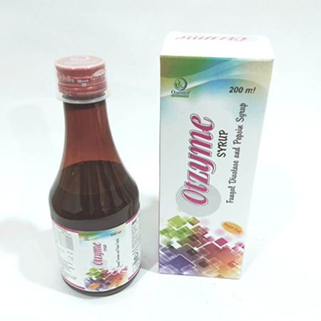 Product Name: OTZYME, Compositions of OTZYME are Fungal Diastate with Pepsin Syrup - Ozenius Pharmaceutials