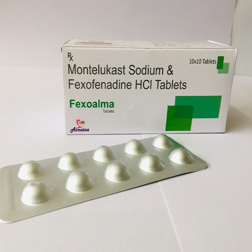 Product Name: Fexoalma, Compositions of Fexoalma are Montelukast sodium & FexoFenadine HCI - Almatica Pharmaceuticals Private Limited