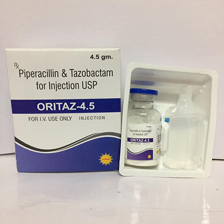 Product Name: Oritaz 4.5, Compositions of Oritaz 4.5 are Piperacillin & Tazobactam for injection USP - Apikos Pharma