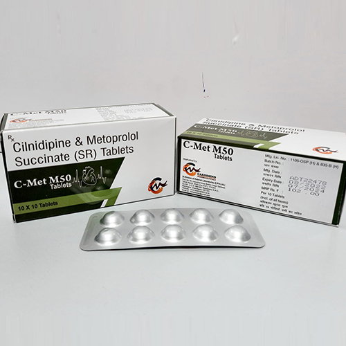 Product Name: C Met M 50, Compositions of Clindamycin & Metoprolol Succinate (SR) Tablets are Clindamycin & Metoprolol Succinate (SR) Tablets - Cardimind Pharmaceuticals