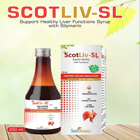Product Name: Scotliv Sl, Compositions of Scotliv Sl are Support Helthy Liver Functions Syrup with Silymarin - Scothuman Lifesciences