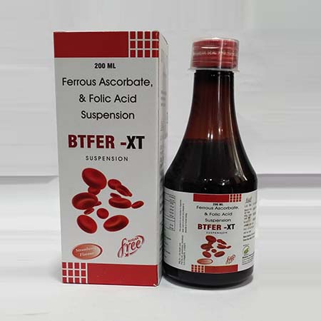 Product Name: Btfer XT, Compositions of Btfer XT are Ferrous Ascorbate & Folic Acid Suspension - Biotanic Pharmaceuticals