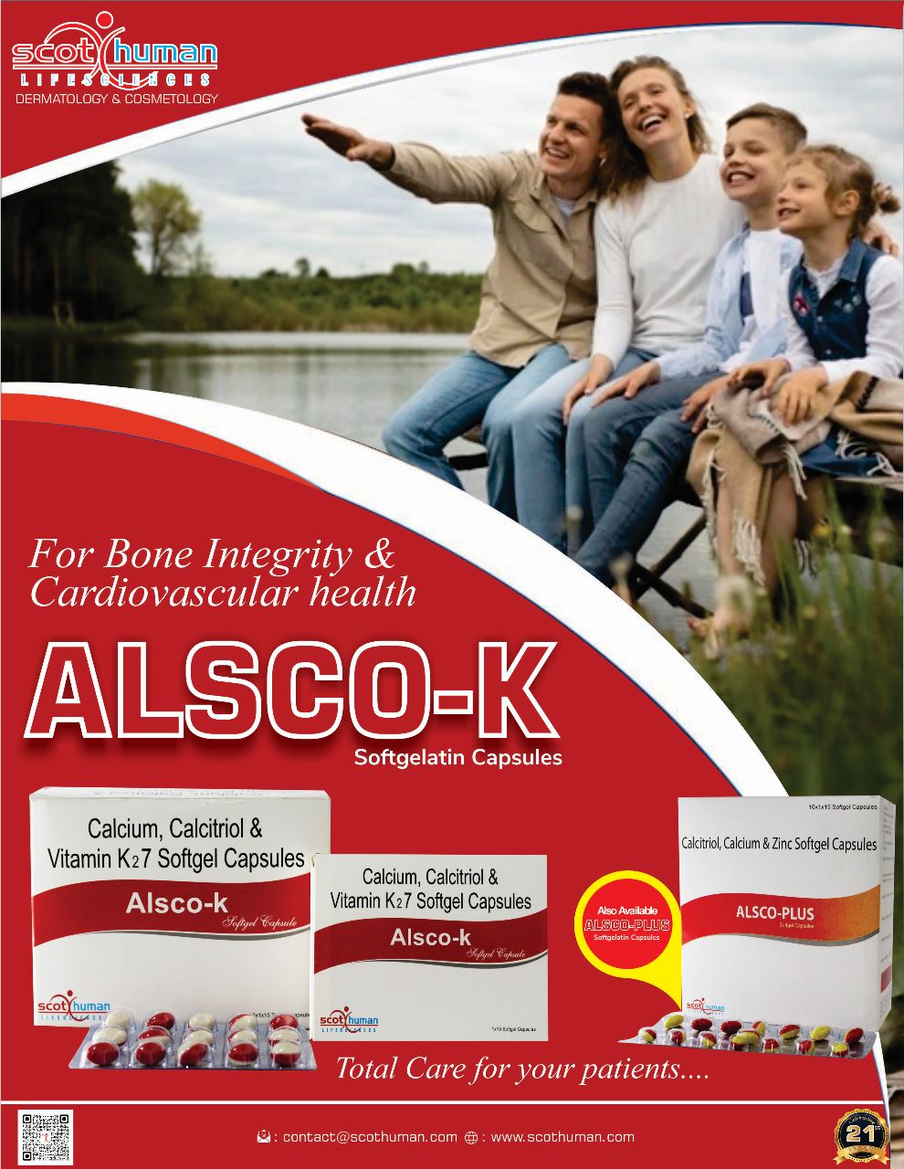 Product Name: Alsco K, Compositions of Alsco K are Calcium Calcitrol  & Vitamin K27 Softgel Capsules - Pharma Drugs and Chemicals