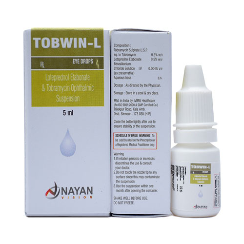 Product Name: Tobwin L, Compositions of Tobwin L are Loteprednol Etabonate & Tobramycin Ophthalmic Suspension - Arlak Biotech