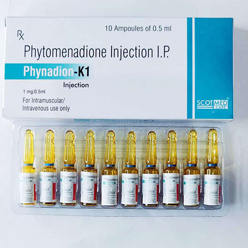 Product Name: Phynadion K1, Compositions of Phynadion K1 are Phytomenadione - Maxsquare Healthcare