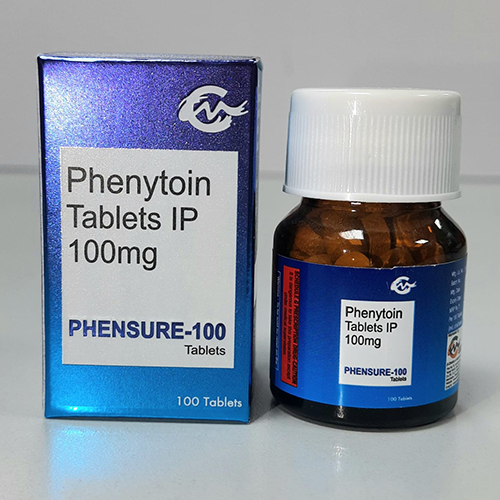 Product Name: Phensure 100, Compositions of Phensure 100 are Phenytoin Tablets IP 100 mg - Cardimind Pharmaceuticals