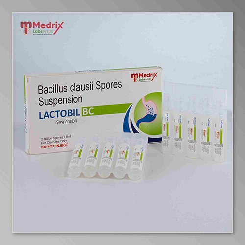 Product Name: LACTOBIL BC , Compositions of LACTOBIL BC  are Bacillus Clausii Spores Suspension  - Medrix Labs Pvt Ltd