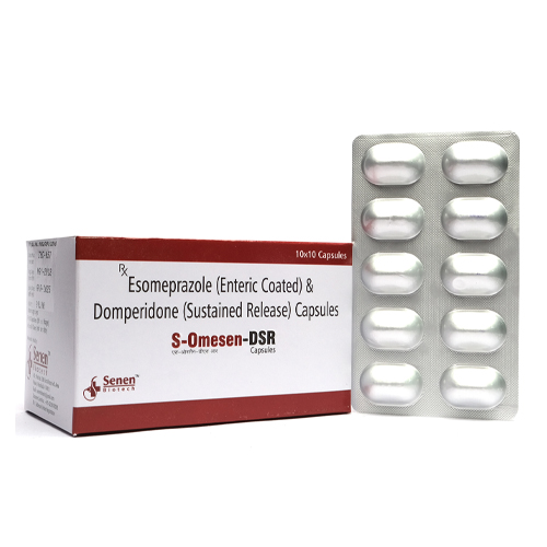 Product Name: SOmesenDSR, Compositions of SOmesenDSR are Esomeprazole(Enteric Coated)  Domperidone(Sustained Release) - Senen Biotech