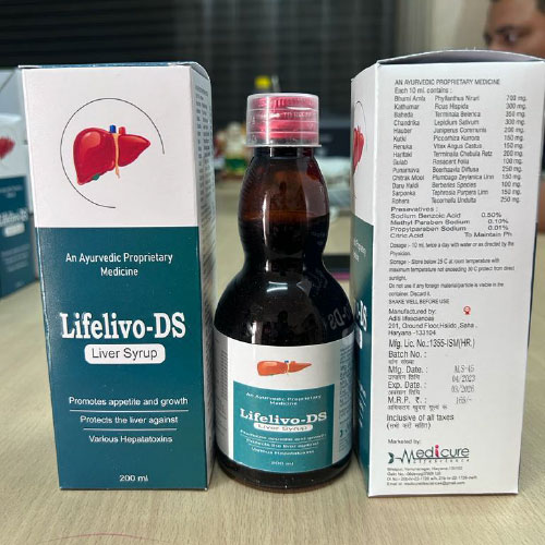 Product Name: LIFELIVO DS, Compositions of LIFELIVO DS are An Ayuravadic Proprietary Medicine - Medicure LifeSciences
