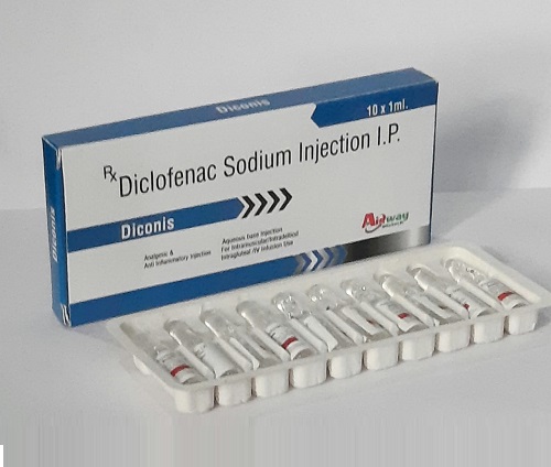 Product Name: Diconis, Compositions of Diconis are Diclofenac Sodium Injection I.P. - Aidway Biotech