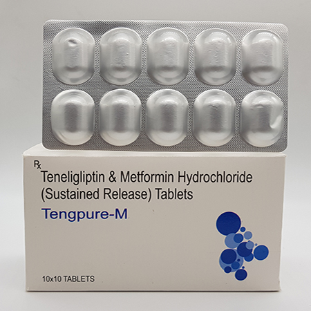 Product Name: Tengpure M, Compositions of Tengpure M are Teneligliptin and metformin Hydrochloride (Sustained Release) Tablets - Acinom Healthcare