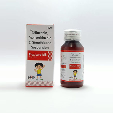 Product Name: Floxicare Ms, Compositions of Floxicare Ms are Ofloxacin & Metronidazole & Simethicone Suspension - Noxxon Pharmaceuticals Private Limited
