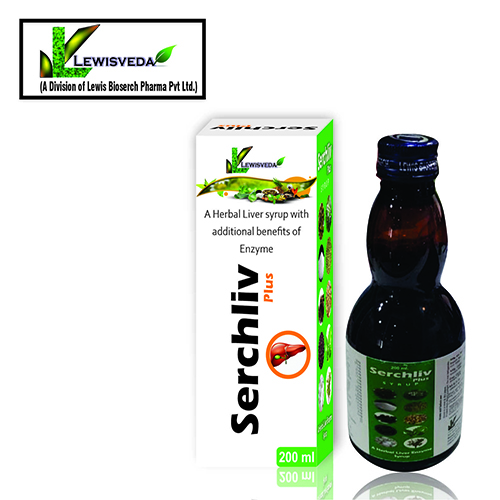 Product Name: Searchliv Plus, Compositions of Searchliv Plus are A Herbal Liver Syrup with Additional Benifits of Enzyme  - Lewis Bioserch Pharma Pvt. Ltd