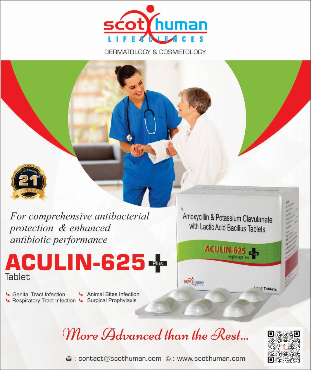 Product Name: Aculin 625+, Compositions of Amoxycillin and Potassium Clavulanate with Lactic Bacillus Tablets are Amoxycillin and Potassium Clavulanate with Lactic Bacillus Tablets - Pharma Drugs and Chemicals