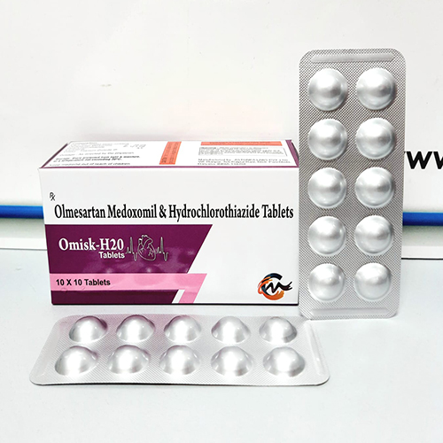 Product Name: Omisk H20, Compositions of Olmesartan Medoxomil & Hydrochlorthiazide Tablets are Olmesartan Medoxomil & Hydrochlorthiazide Tablets - Cardimind Pharmaceuticals