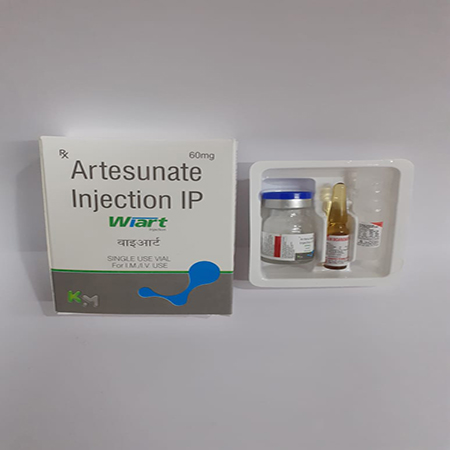 Product Name: WIART INJ, Compositions of Artesunate Injection IP are Artesunate Injection IP - Kryptomed Formulations Pvt Ltd