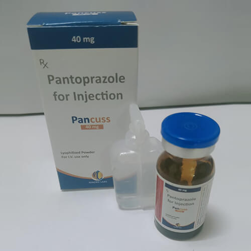 Product Name: Pancuss 40, Compositions of Pancuss 40 are Pantaprazole for Injection - Macro Labs Pvt Ltd