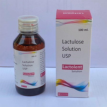Product Name: Lactolent, Compositions of Lactolent are Lactulose Solution USP - Levent Biotech Pvt. Ltd
