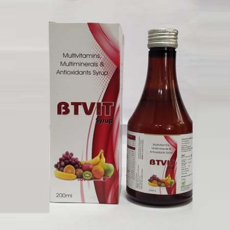 Product Name: Btvit, Compositions of Btvit are Multivitamins,Multiminerals & Antioxidant Syrup - Biotanic Pharmaceuticals