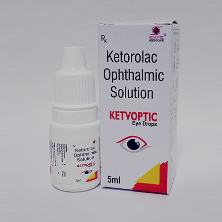 Product Name: Ketvoptic, Compositions of Ketvoptic are Ketorolac Ophthalmic Solution - Ronish Bioceuticals