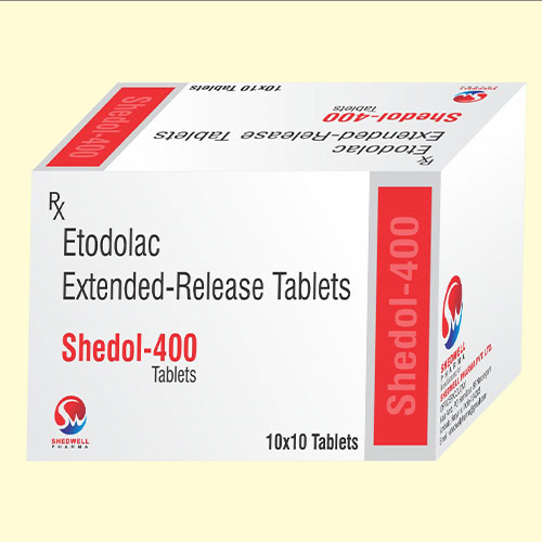 Product Name: Shedol 400, Compositions of Shedol 400 are Etodalac extended release - Shedwell Pharma Private Limited