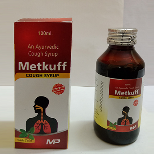 Product Name: Metkuff, Compositions of Metkuff are An ayurvedic Cough Syrup - Manlac Pharma