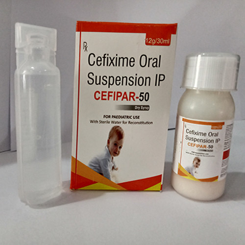 Product Name: Cefipar 50, Compositions of Cefipar 50 are Cefixime Oral Suspension IP - Paraskind Healthcare