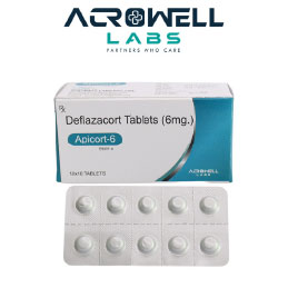 Product Name: Apicort 6, Compositions of Apicort 6 are Deflazacort Tablets 6 mg - Acrowell Labs Private Limited