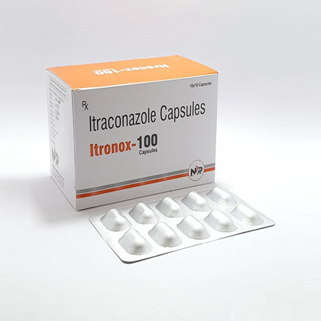 Product Name: Itronex 100, Compositions of are Itraconazole Capsules  - Noxxon Pharmaceuticals Private Limited