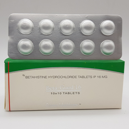 Product Name: Beta Good 16, Compositions of Beta Good 16 are Betahistine Hydrochloride Tablets IP 16 mg - Acinom Healthcare