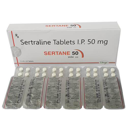 Product Name: Sertane 50, Compositions of Sertane 50 are Sertraline Tablets IP 50mg - Lifecare Neuro Products Ltd.