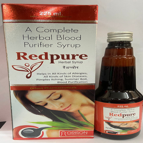 Product Name: Redpure, Compositions of Redpure are A Complete Herbal Blood Purifier Syrup - Orison Pharmaceuticals