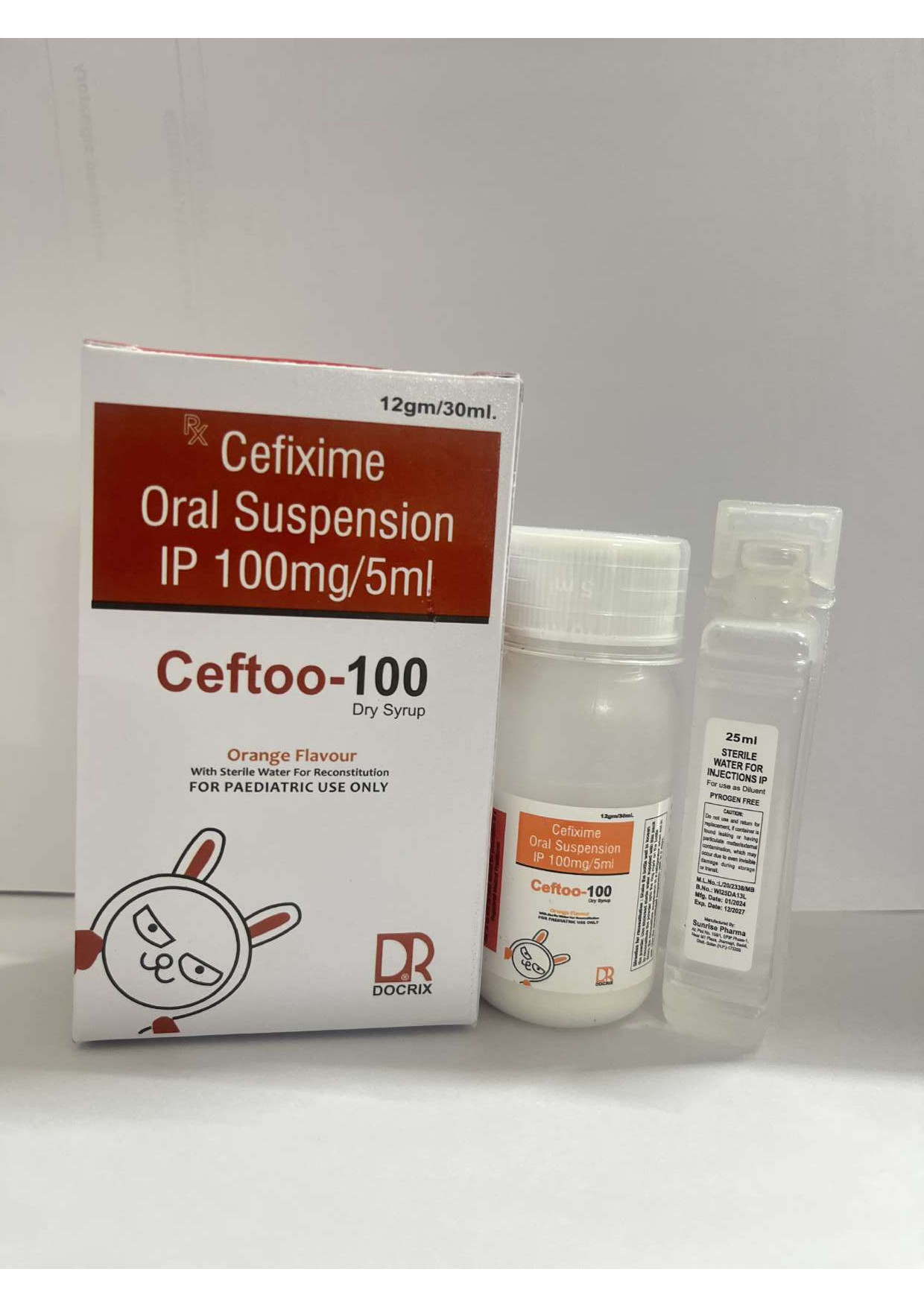Product Name: Ceftoo 100, Compositions of Ceftoo 100 are Cefixime Oral Suspension IP 100mg/5ml - Docrix Healthcare