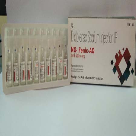 Product Name: Ng Fenic AQ, Compositions of are Diclofenac Sodium Injection IP - NG Healthcare Pvt Ltd