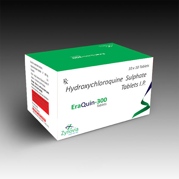 Product Name: EraQuin 300, Compositions of EraQuin 300 are HydroxychloroQuine Sulphate Tablets I.P - Zynovia Lifecare