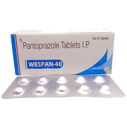 Product Name: WESPAN 40, Compositions of WESPAN 40 are Pantoprazole 40mg - Edelweiss Lifecare