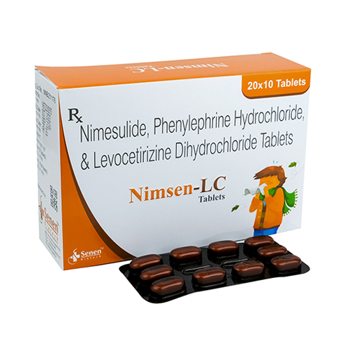 Product Name: Nimsen LC, Compositions of Nimsen LC are Nimesulide, Phenylephrine Hydrochloride, & Levocetirizine Dihydrochloride Tablets - Senen Biotech