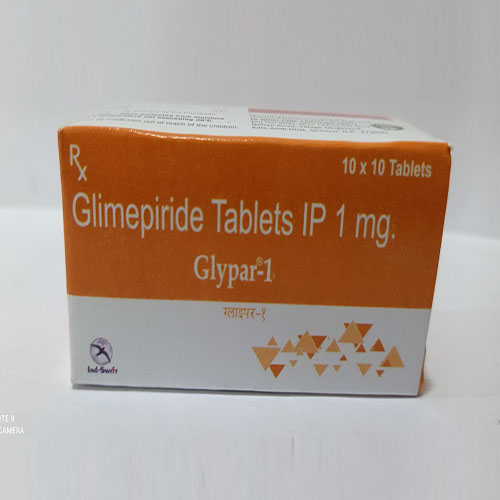 Product Name: Glypar 1, Compositions of Glypar 1 are Glimepiride Tablets IP mg - Yazur Life Sciences