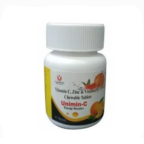 Product Name: Unimin C, Compositions of are Vitamin C, Zinc & Vitamin D3  Chewable Tablets - Unigrow Pharmaceuticals