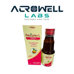 Product Name: Resiplex L, Compositions of Resiplex L are B-complex with L-lysine & Zinc Syrup - Acrowell Labs Private Limited