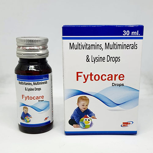 Product Name: Fytocare, Compositions of Fytocare are Multivitamin & Multimineral & Lysine Drops - Pride Pharma