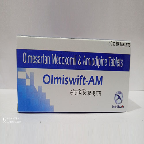 Product Name: Olmiswift AM, Compositions of Olmiswift AM are Olmesartan Medoxomil & Amlodipine Tablets  - Yazur Life Sciences