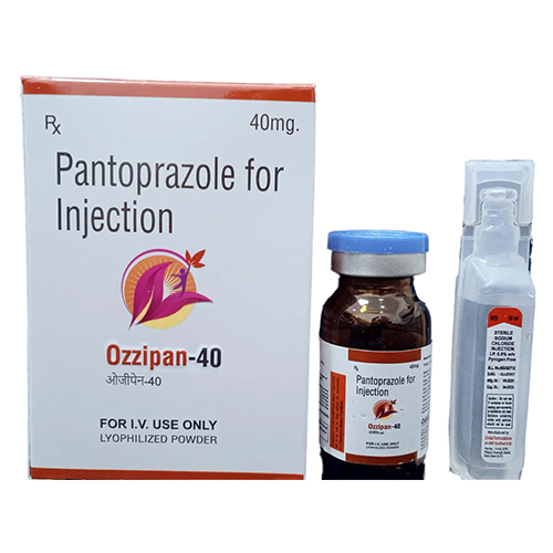 Product Name: Ozzipan 40, Compositions of Ozzipan 40 are Pantoprazole for Injection - Oddiant Formulations